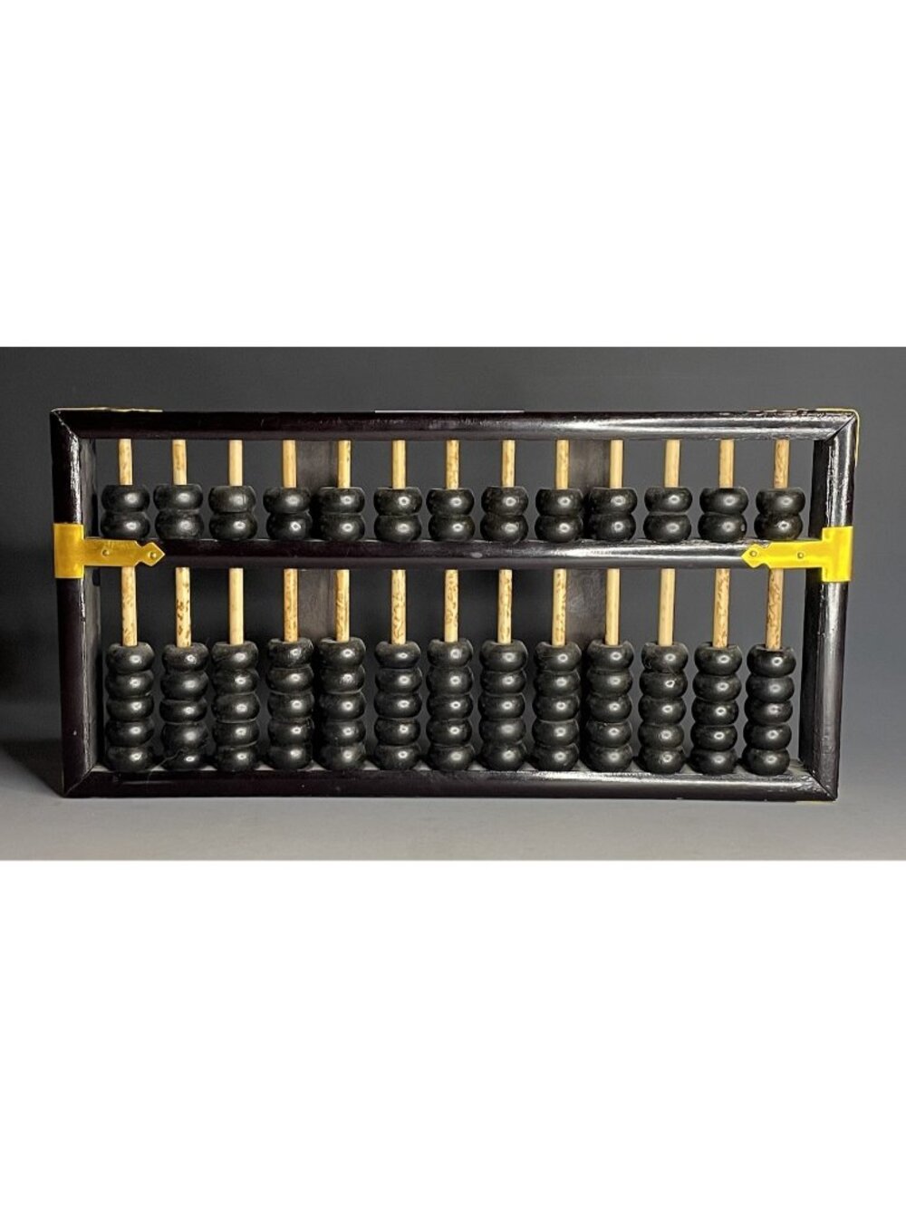 Mid-Century Modern Vintage Chinese Lotus Flower Brand 13 Rod Abacus